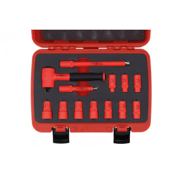 LASER Insulated Socket Set 1/4D 13pc"