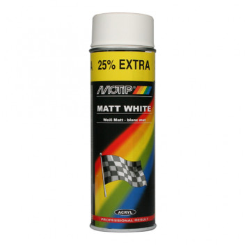 Motip Matt White Spray Paint 500ml