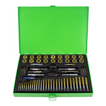 Metric Case With 58 Pieces Of Titanium Coated Taps And Dies