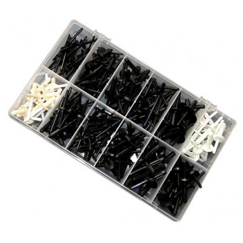 CONNECT Assorted Box Plastic Rivets 235pc