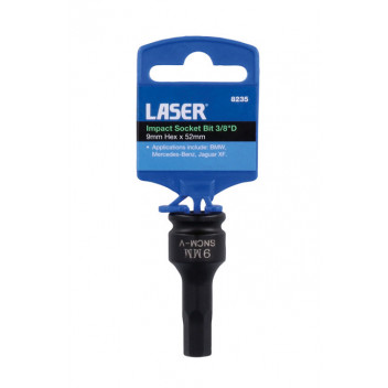 LASER Impact Socket Bit 3/8D 9mm"