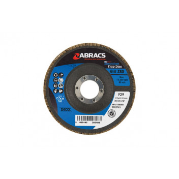 CONNECT Abracs Zirconium Flap Discs 115mm x P80 Pack 5