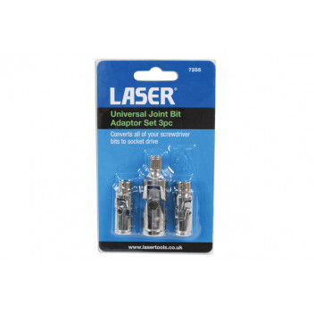 LASER Universal Joint Bit Adaptor Set 3pc