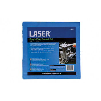 LASER Spark Plug Socket Set 3/8D 10pc"