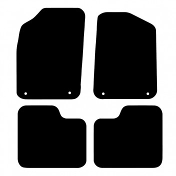 Carpet Mat Set FIAT 500 2012>  (4 PIECE+ 4 CLIPS)