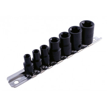 LASER Star Socket Set - 3/8D & 1/4"D 7pc"