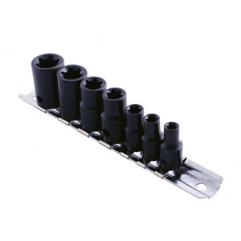 LASER Star Socket Set - 3/8D & 1/4"D 7pc"