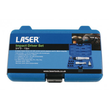 LASER Impact Driver Set 3/4D -13pc"