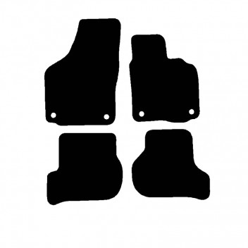 Carpet Mat Set SKODA OCTAVIA 2008-2013 with oval fixin