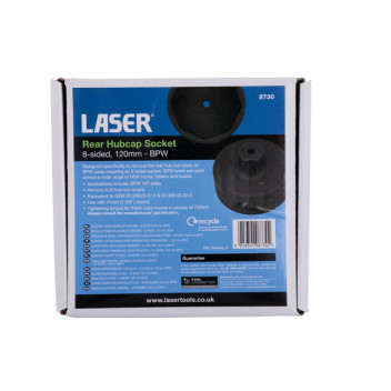 LASER Rear Hubcap Socket- 8 Sided 120mm BPW