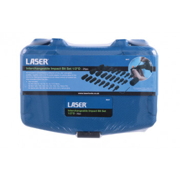 LASER Interchangeable impact bit set 1/2 25pc