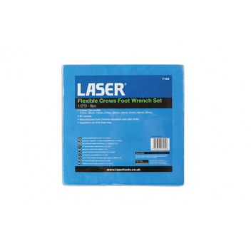 LASER Flexible Crows Foot Wrench Set 1/2D 9pc"