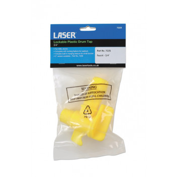LASER Lockable Plastic Drum Tap 3/4",5018341072254"