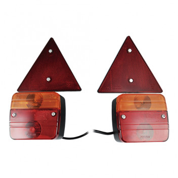 2 Magnetic Rear Lights And 2 Triangular Reflector Set
