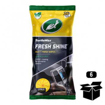 Turtlewax Matt Dashboard Wipes 24pk Citrus