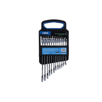 LASER Ratchet Ring Combination Spanner Set 12pc