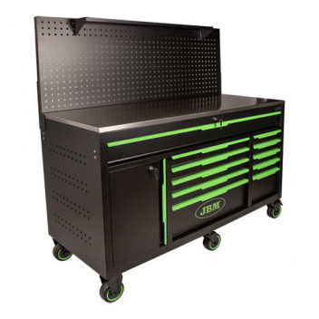 11 DRAWERS TOOL TROLLEY WITH PERFORATED PANEL