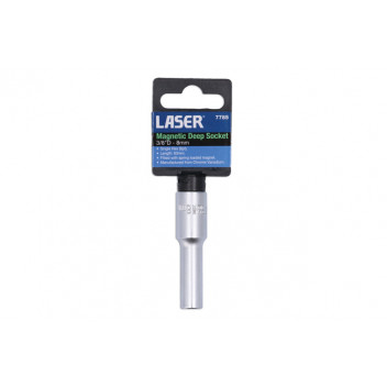 LASER Magnetic Deep Socket 3/8D 8mm"