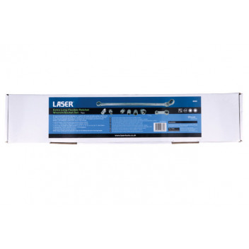 LASER Extra Long Flexible Ratchet Wrench/Socket Set 16pc