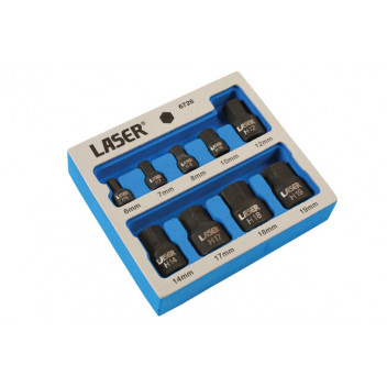 LASER Low Profile Hex Socket Bit Set 9pc