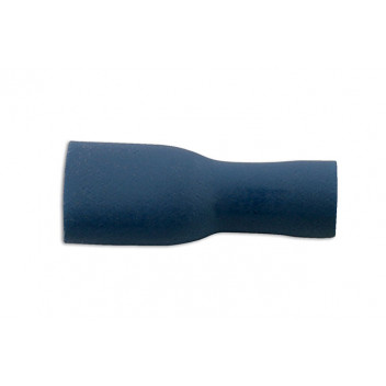 CONNECT Female Fully Ins. Push-On 6.3mm Blue Pack 100