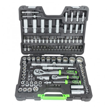 113 Pieces 12-Point Socket Set - Zinc Finish