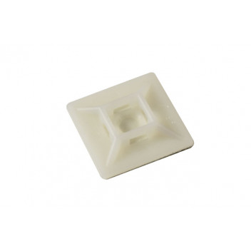 CONNECT Natural Cable Tie Self-Adhesive Mounts 22mm (100)