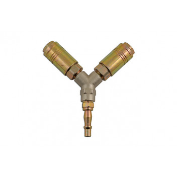 CONNECT Fastflow Twin Single Action Air Line Y-Coupling Pk 1