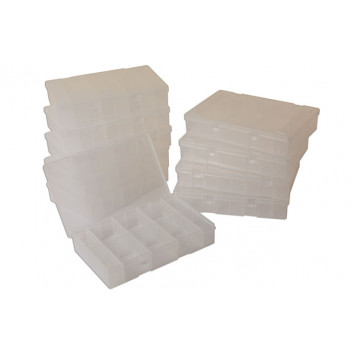 CONNECT Empty Assorted Boxes c/w 8 Dividers Pk 10