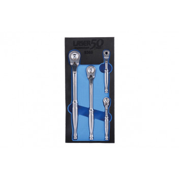 LASER Stainless Steel High-Quality Ratchet Set 4pc - 50th An