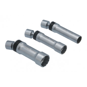 LASER Universal Joint Spark Plug Socket Set 3/8D 3pc"
