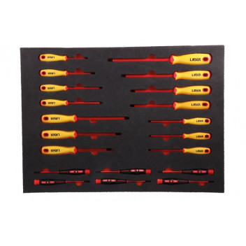 LASER Insulated Screwdrivers in Foam Inlay