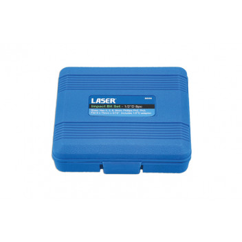 LASER Impact Bit Set 8 PC 1/2 D"