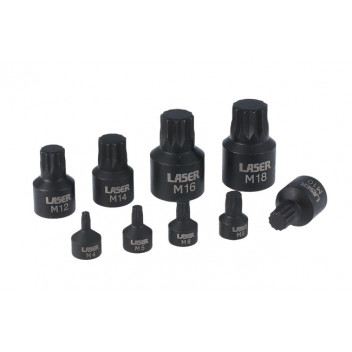 LASER Spline Socket Bit Set - Low Profile