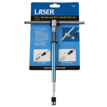 LASER 2-In-1 Socket & Bit T-Handle Spinner