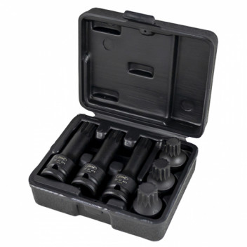 6 Piece 1/2 Xzn Impact Socket And Bit Set"