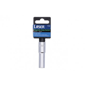 LASER Magnetic Deep Socket 3/8D 10mm"