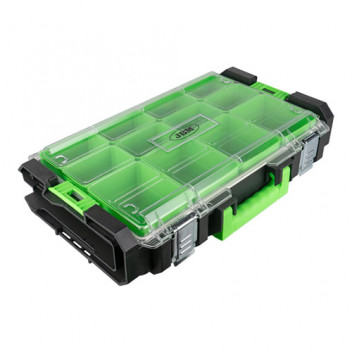 STACKABLE TOOL BOX WITH PARTS ORGANIZER (12 COMPARTMENTS)