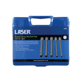 LASER Extra Deep Socket Set 1/2D 5pc"
