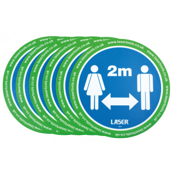 LASER Laser Tools Floor Sticker 2m Distancing 6pc
