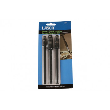 LASER Impact Quick Locking Socket Adaptor Set 150mm 3pc