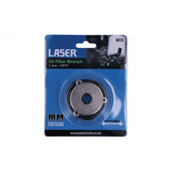 LASER Three Jaw Oil Filter Wrench 60 - 93mm