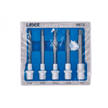 LASER Long Series Torx Plus® Socket Bit Set 1/2 D 5pc"