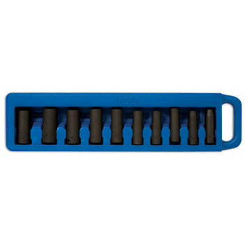 LASER Deep Socket Set - Air Impact Metric 3/8D 10pc"