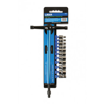 LASER Alldrive Ratchet T Handle Set 11pc 1/4D"