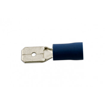 CONNECT Male Blade 6.3mm Blue Pk 100