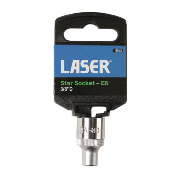 LASER Star Socket 3/8D - E6"