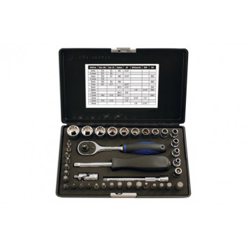 LASER Alldrive Socket Set - 1/4D 40pc"