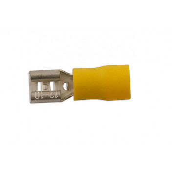 CONNECT Yellow Female Push-On Terminals  6.3mm (100)