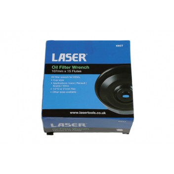 LASER Oil Filter Wrench 107mm x 15 Flutes